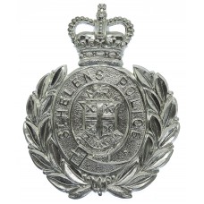 St. Helens Police Wreath Helmet Plate - Queen's Crown