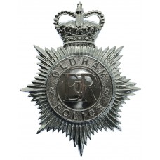 Oldham Borough Police Helmet Plate - Queen's Crown