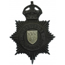 Derbyshire Constabulary Night Helmet Plate - King's Crown 