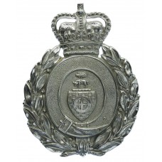 Dewsbury Borough Police Wreath Helmet Plate - Queen's Crown