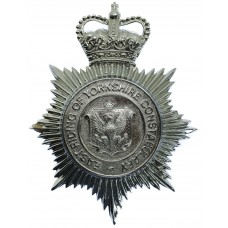 East Riding of Yorkshire Constabulary Helmet Plate - Queen's Crow