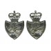 Pair of Worcestershire Constabulary Collar Badges - Queen's Crown