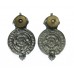 Pair of North Riding Constabulary Collar Badges - King's Crown