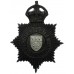 Derbyshire Constabulary Black Helmet Plate - King's Crown 