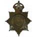 Derbyshire Constabulary Black Helmet Plate - King's Crown 