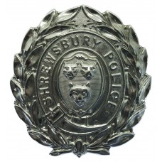Shrewsbury Borough Police Wreath Helmet Plate