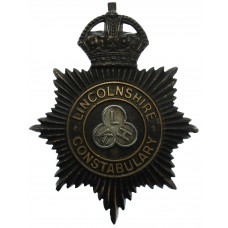 Lincolnshire Constabulary Night Helmet Plate - King's Crown