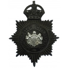 Manchester City Police Black Helmet Plate - King's Crown