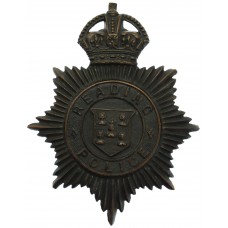 Reading Borough Police Night Helmet Plate - King's Crown