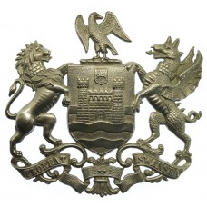 Swansea Borough Police White Metal Coat of Arms Helmet Plate