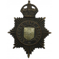 Lincoln City Police Black Helmet Plate - King's crown