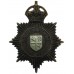 Bournemouth Borough Police Night Helmet Plate - King's crown