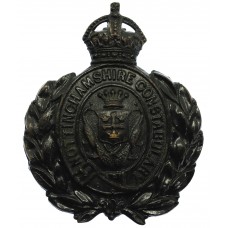 Nottinghamshire Constabulary Black Wreath Helmet Plate - King's crown