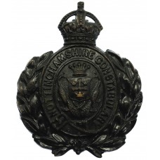 Nottinghamshire Constabulary Black Wreath Helmet Plate - King's crown