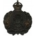 Nottinghamshire Constabulary Black Wreath Helmet Plate - King's crown