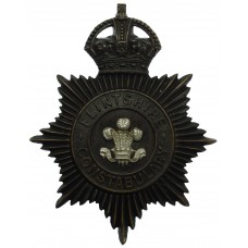 Flintshire Constabulary Night Helmet Plate - King's Crown