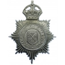 Peterborough City Police Helmet Plate - King's Crown