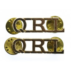 Pair of Queen's Royal Lancers (Q.R.L.) Anodised (Staybrite) Shoul