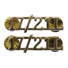 Pair of 17th/21st Lancers (17/21L) Anodised (Staybrite) Shoulder 