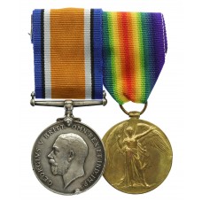WW1 British War & Victory Medal Pair - Pte. E.H. Sutton, 12th Bn. Notts & Derby Regiment (Sherwood Foresters)