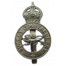 Surrey Constabulary Cap Badge - King's Crown