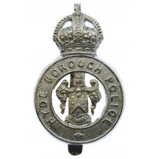 Hyde Borough Police Cap Badge - King's Crown