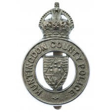 Huntingdon County Police (Huntingdonshire County Constabulary) Cap Badge - King's Crown