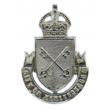 Peterborough City Police Cap Badge - King's Crown