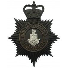 Huntingdonshire Constabulary Night Helmet Plate - Queen's Crown