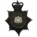 Cambridge City Police Black Helmet Plate - Queen's Crown