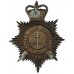 Cambridge City Police Black Helmet Plate - Queen's Crown