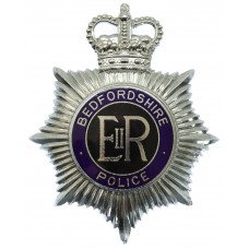 Bedfordshire Police Enamelled Helmet Plate - Queen's Crown