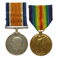 WW1 British War & Victory Medal Pair - Pte. S. Keighley, West Riding Regiment