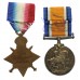 WW1 1914-15 Star and British War Medal - Sjt. J. Richardson, 11th Bn. Northumberland Fusiliers - K.I.A. 7/7/16