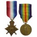 WW1 1914-15 Star and Victory Medal - Pte. A.E.W. Garrett, King's Royal Rifle Corps and Northamptonshire Regiment - K.I.A. 27/5/18