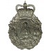 Sunderland Borough Police Wreath Helmet Plate - Queen's Crown