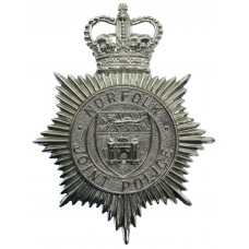 Norfolk Joint Police Helmet Plate - Queen's Crown