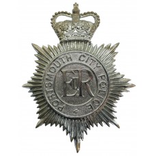 Portsmouth City Police Helmet Plate - Queen's Crown