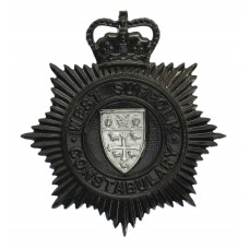 West Suffolk Constabulary Small Star Night Helmet Plate - Queen's Crown