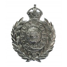 Dudley Borough Police Small Wreath Helmet Plate - King's Crown