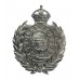 Dudley Borough Police Small Wreath Helmet Plate - King's Crown