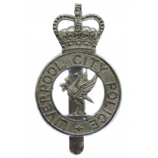 Liverpool City Police Cap Badge - Queen's Crown