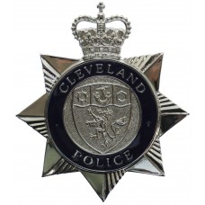 Cleveland Police Enamelled Helmet Plate - Queen's Crown