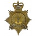 Herefordshire Constabulary Black Helmet Plate - Queen's Crown