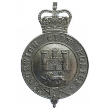 Norwich City Police Helmet Plate - Queen's Crown