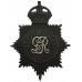 George V Rochester City Police Black Helmet Plate