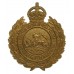 Rhodesia British South Africa Police Helmet Plate/Cap Badge - King's Crown (c. 1933-45)