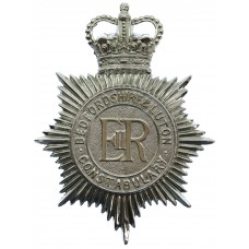 Bedfordshire & Luton Constabulary Helmet Plate - Queen's Crow