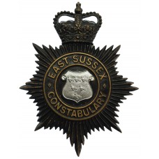 East Sussex Constabulary Night Helmet Plate - Queen's Crown