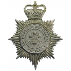 Carmarthen and Cardigan Police Helmet Plate - Queen's Crown